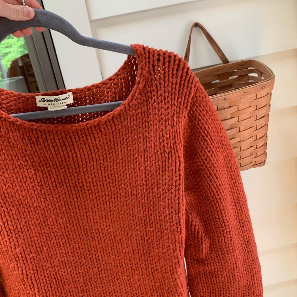 Eddie Bauer Rust Wool Sweater